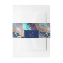 Elegante faux goud en blauwe opaal steen wervelde