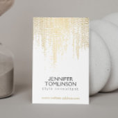 Elegante faux gouden confetti stippen patroon
 visitekaartje
