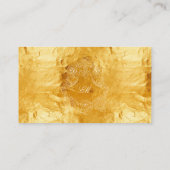 Elegante Faux Gouden Folie Barok Bruiloft Website Informatiekaartje (Achterkant)