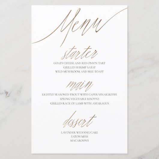 Elegante Faux gouden Folie & witte bruiloft (Voorkant)