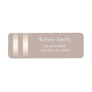 Elegante Faux gouden foliestreep Etiket