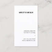 Elegante faux gouden schaar kam Haarstylist Visitekaartje (Achterkant)