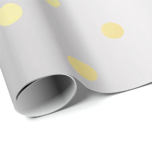 Elegante faux gouden zilveren polka stippen cadeaupapier (Rol Hoek)