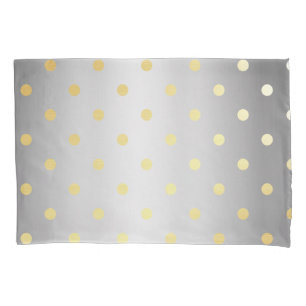 Elegante faux gouden zilveren polka stippen kussensloop