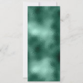 Elegante Faux Green Glitter en Folie Wedding Menu Kaart (Achterkant)