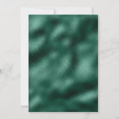 Elegante Faux Green Glitter & Folie bruiloft Kaart (Achterkant)