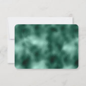 Elegante Faux Green Glitter & Folie bruiloft RSVP Kaartje (Achterkant)