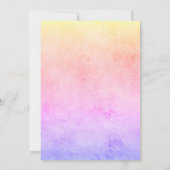 Elegante faux holografische marmeren bruiloft kaart (Achterkant)