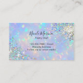 Elegante Faux Holografische Regenboog Glitter Cupc Visitekaartje (Achterkant)