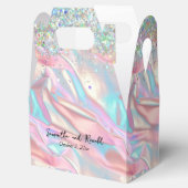 Elegante faux iriserende Folie en glitter bruiloft Bedankdoosjes (Geopend)