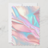 Elegante faux iriserende Folie en glitter bruiloft Kaart (Achterkant)