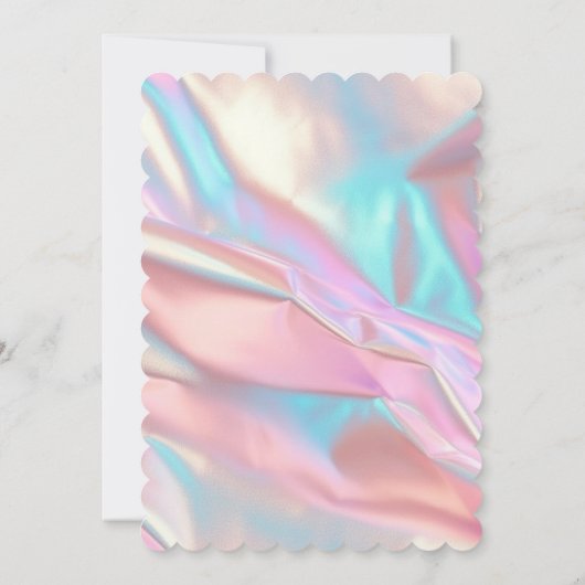 Elegante faux iriserende Folie en glitter bruiloft Kaart (Achterkant)