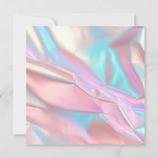 Elegante faux iriserende Folie en glitter bruiloft Kaart (Achterkant)