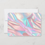 Elegante faux iriserende Folie en glitter bruiloft RSVP Kaartje (Achterkant)