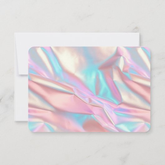 Elegante faux iriserende Folie en glitter bruiloft RSVP Kaartje (Achterkant)