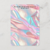 Elegante faux iriserende Folie en glitter Informatiekaartje (Achterkant)