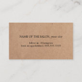 Elegante Faux Kraft White Salon 5+1 Klantenkaartje (Achterkant)