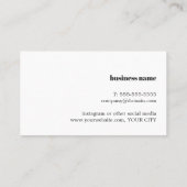 Elegante Faux Kraft Wit Bold Geometrisch Consultan Visitekaartje (Achterkant)