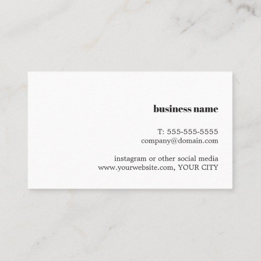 Elegante Faux Kraft Wit Bold Geometrisch Consultan Visitekaartje (Achterkant)