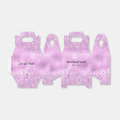 Elegante faux Lila glitter en Folie bruiloft Bedankdoosjes (Uitgevouwen)