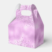 Elegante faux Lila glitter en Folie bruiloft Bedankdoosjes (Achterkant)