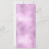 Elegante Faux Lila Glitter en Folie Wedding Menu Kaart (Achterkant)