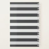 Elegante Faux Metalen Grijze Strepen Hair Stylist Planner (Achterkant)