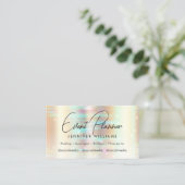Elegante Faux Metallic Gold Bokeh Event Planner Visitekaartje (Staand voorkant)
