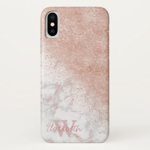 Elegante faux nam gouden confettien wit marmeren Case-Mate iPhone case