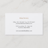 Elegante faux reliëf zwart professional visitekaartje (Achterkant)