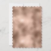 Elegante Faux Roos Gold Glitter en Folie bruiloft Kaart (Achterkant)