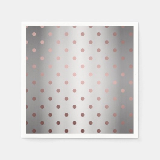 Elegante Faux roos gouden polka stippen Servet (Voorkant)