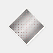 Elegante Faux roos gouden polka stippen Servet (Hoek)