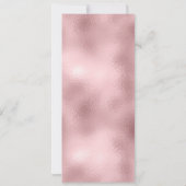 Elegante Faux Roze Glitter en Folie Wedding Menu Kaart (Achterkant)