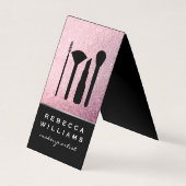 Elegante Faux Roze Glitter Make-up Set Visitekaartje (Voorkant)