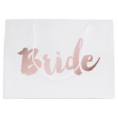 Elegante faux roze roos goud "bruid" groot cadeauzakje (Voorkant)