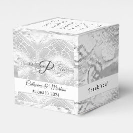 Elegante Faux-Satijn Bruiloft Favor Box Bedankdoosjes