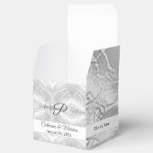 Elegante Faux-Satijn Bruiloft Favor Box Bedankdoosjes (Geopend)