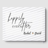 Elegante Faux Vellum foto bruiloft Keepsake Gastenboek (Achterkant)