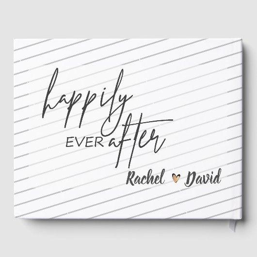 Elegante Faux Vellum foto bruiloft Keepsake Gastenboek (Achterkant)