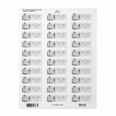 Elegante Faux Vellum Mr. & Mrs. Photo Wedding Labe Etiket (Full Sheet)