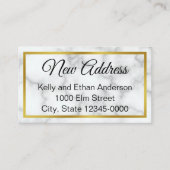 Elegante Faux wit marmer bewegende aankondiging (Voorkant)