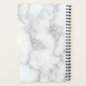 Elegante faux wit marmer Uw Logo hier 2025 Planner (Achterkant)