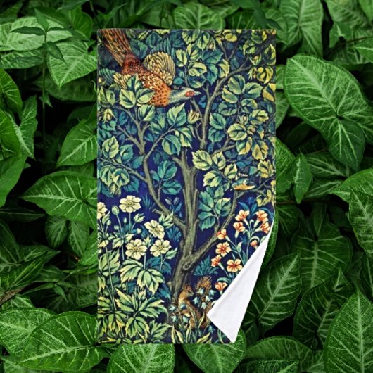 Elegante fazant geïnspireerd door William Morris Handdoek
