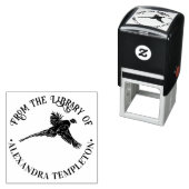 Elegante Fazant Wild Vogel Sil Bibliotheek Boeknaa Zelfinktende Stempel (In situ)