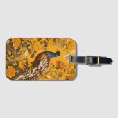 Elegante fazant William Morris geïnspireerd Bagagelabel (Voorkant (horizontaal))