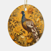 Elegante fazant William Morris geïnspireerd Keramisch Ornament (Links)