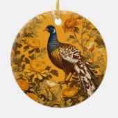 Elegante fazant William Morris geïnspireerd Keramisch Ornament (Achterkant)
