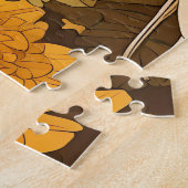 Elegante fazant William Morris geïnspireerd Legpuzzel (Zijkant)