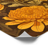 Elegante fazant William Morris geïnspireerd Poster (Hoek)